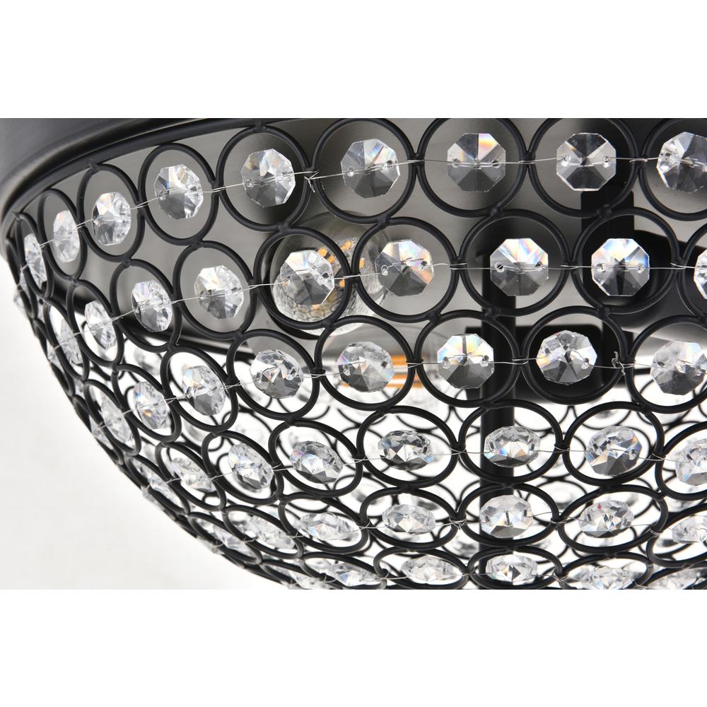 Taye 3 light Matte Black Flush Mount. Picture 9