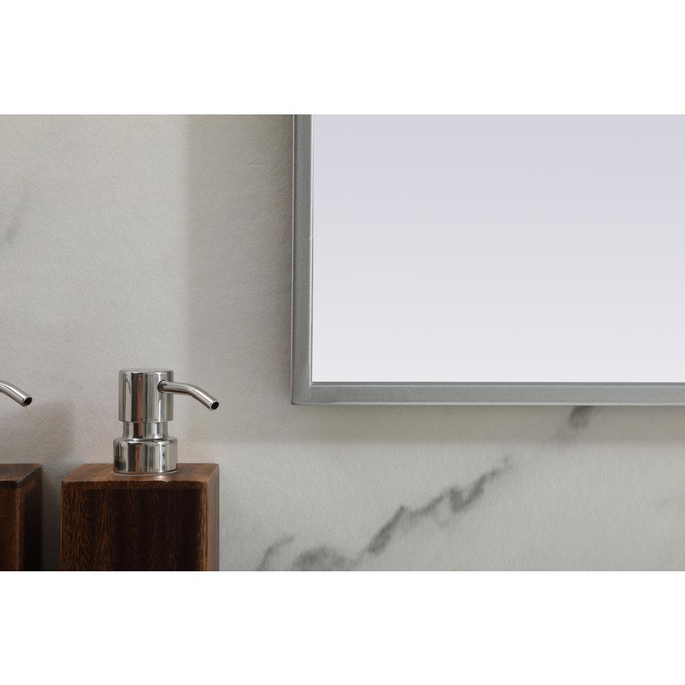 Metal Frame Arch Mirror 42x34 Inch in Silver. Picture 5