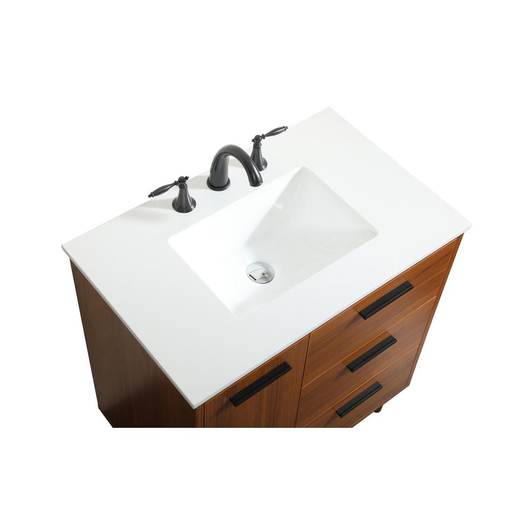 30 inch bathroom vanity in Teak. Picture 10