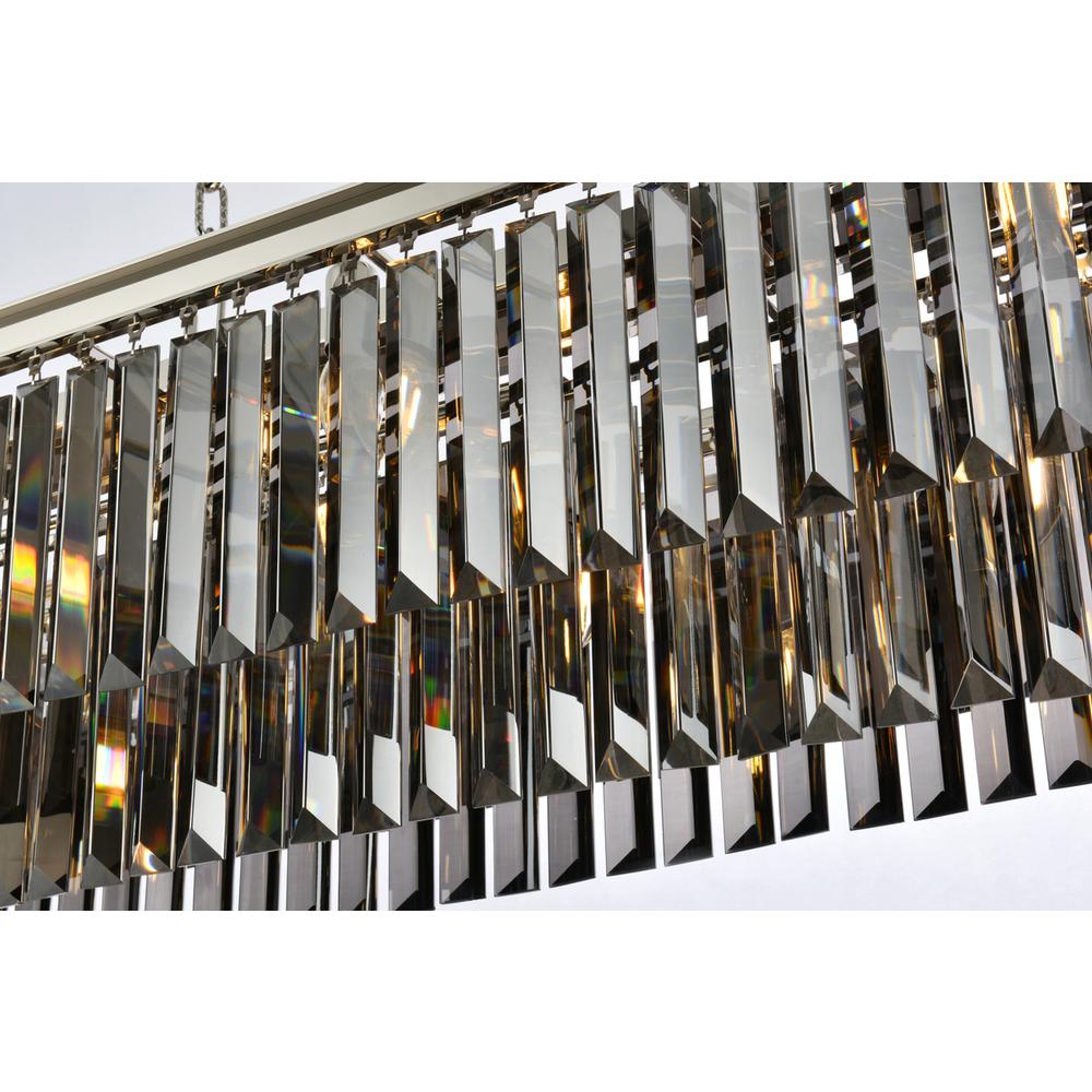 Sydney 12 light polished nickel Chandelier Silver Shade (Grey) Royal Cut Crystal. Picture 3