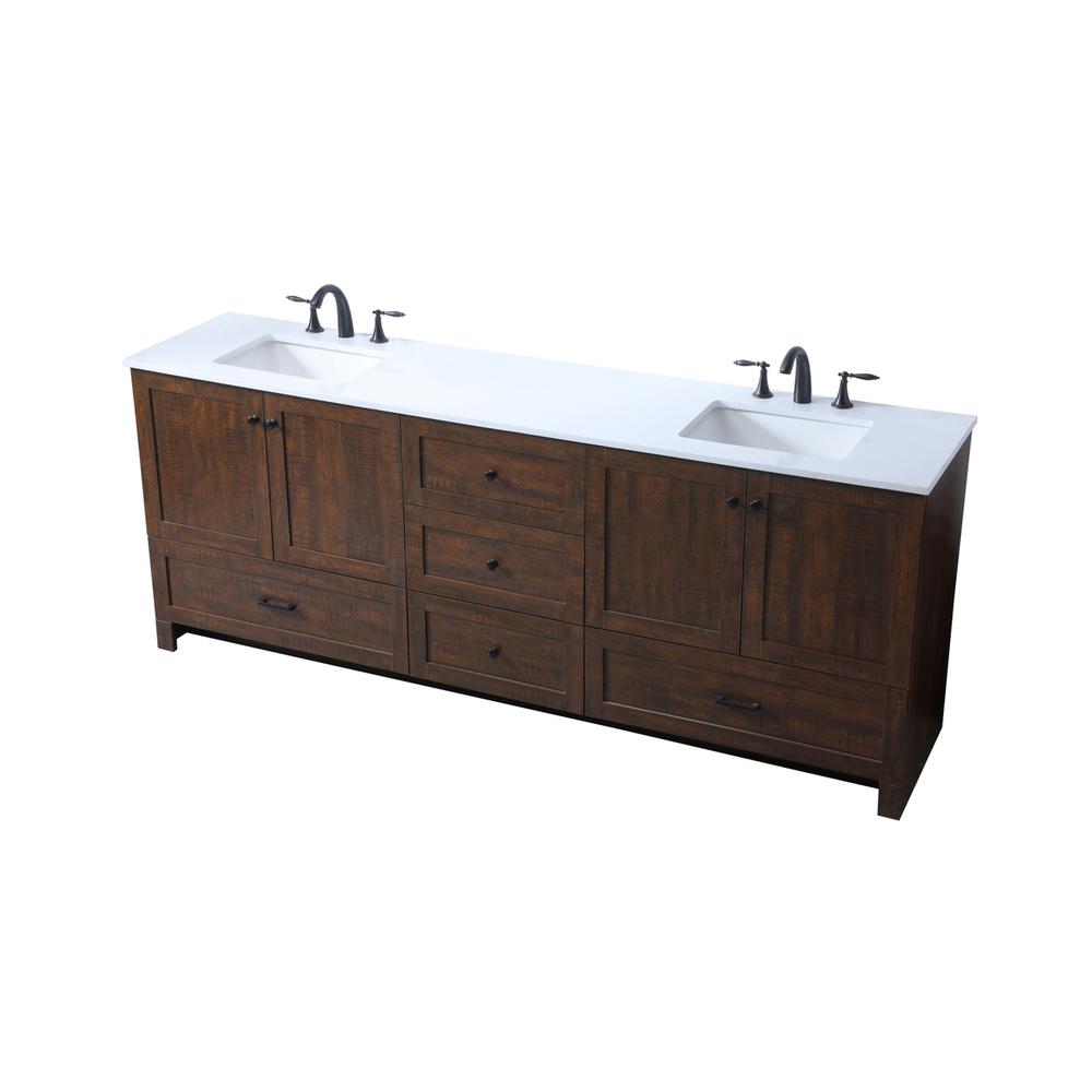 84 Inch Double Bathroom Vanity In Expresso. Picture 8
