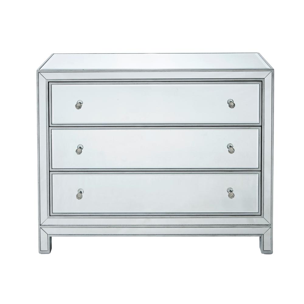 Chest 3 drawers 40in. W x 16in. D x 32in. H in antique silver paint. Picture 1