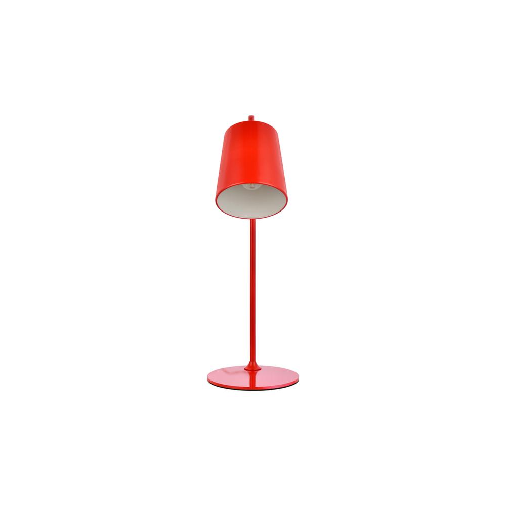 Leroy 1 light red table lamp. Picture 2