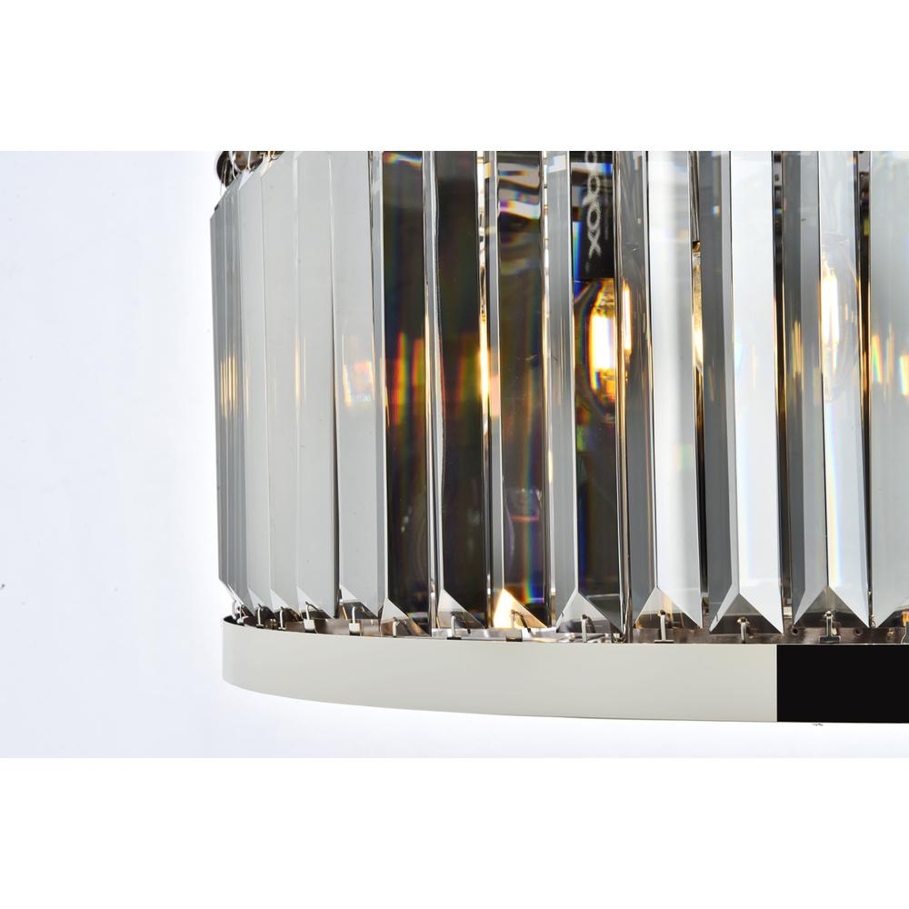 Chelsea 10 light polished nickel Chandelier Silver Shade. Picture 5