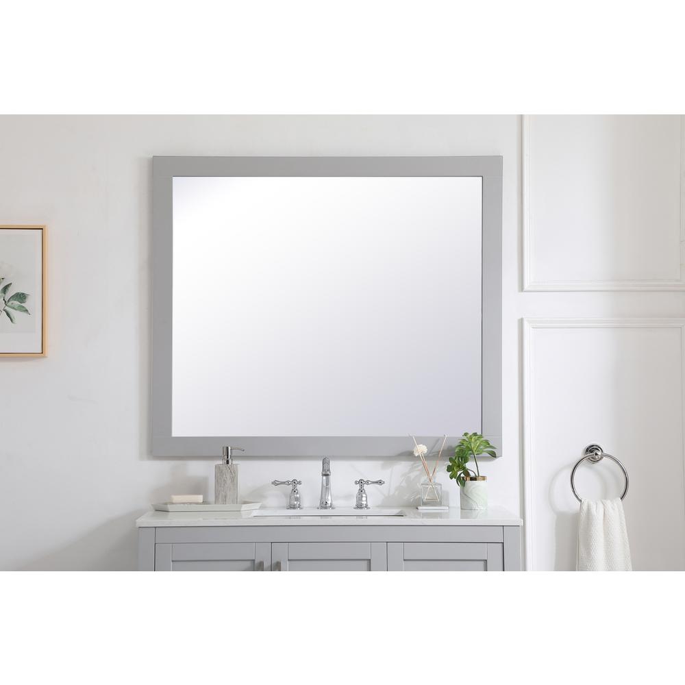 Aqua rectangle vanity mirror 42 inch in Grey. Picture 9