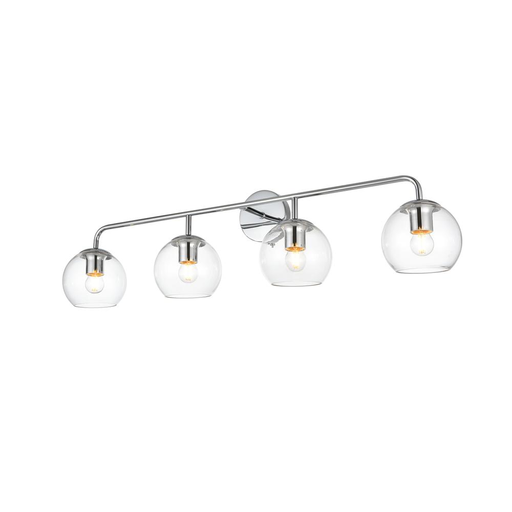 Genesis 4 light Chrome and Clear Bath Sconce. Picture 2
