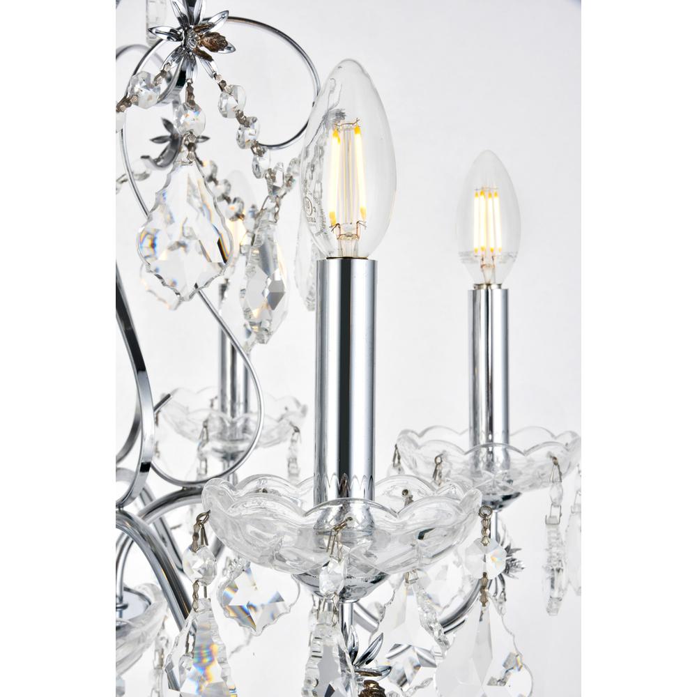 St. Francis 6 light Chrome Chandelier Clear Royal Cut Crystal. Picture 3