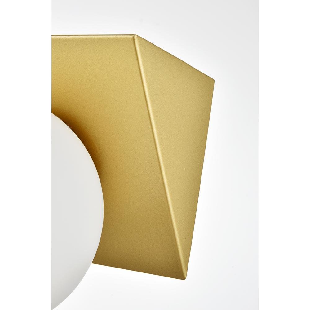 Jillian 2 light Brass and frosted white Bath Sconce. Picture 4