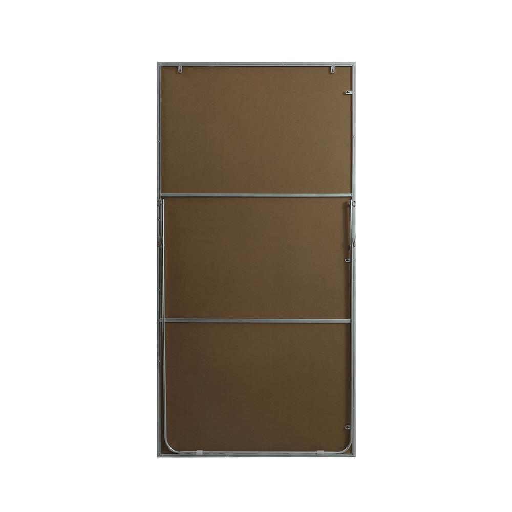 Metal Frame Rectangle Full Length Mirror 36x72 Inch in Silver. Picture 9