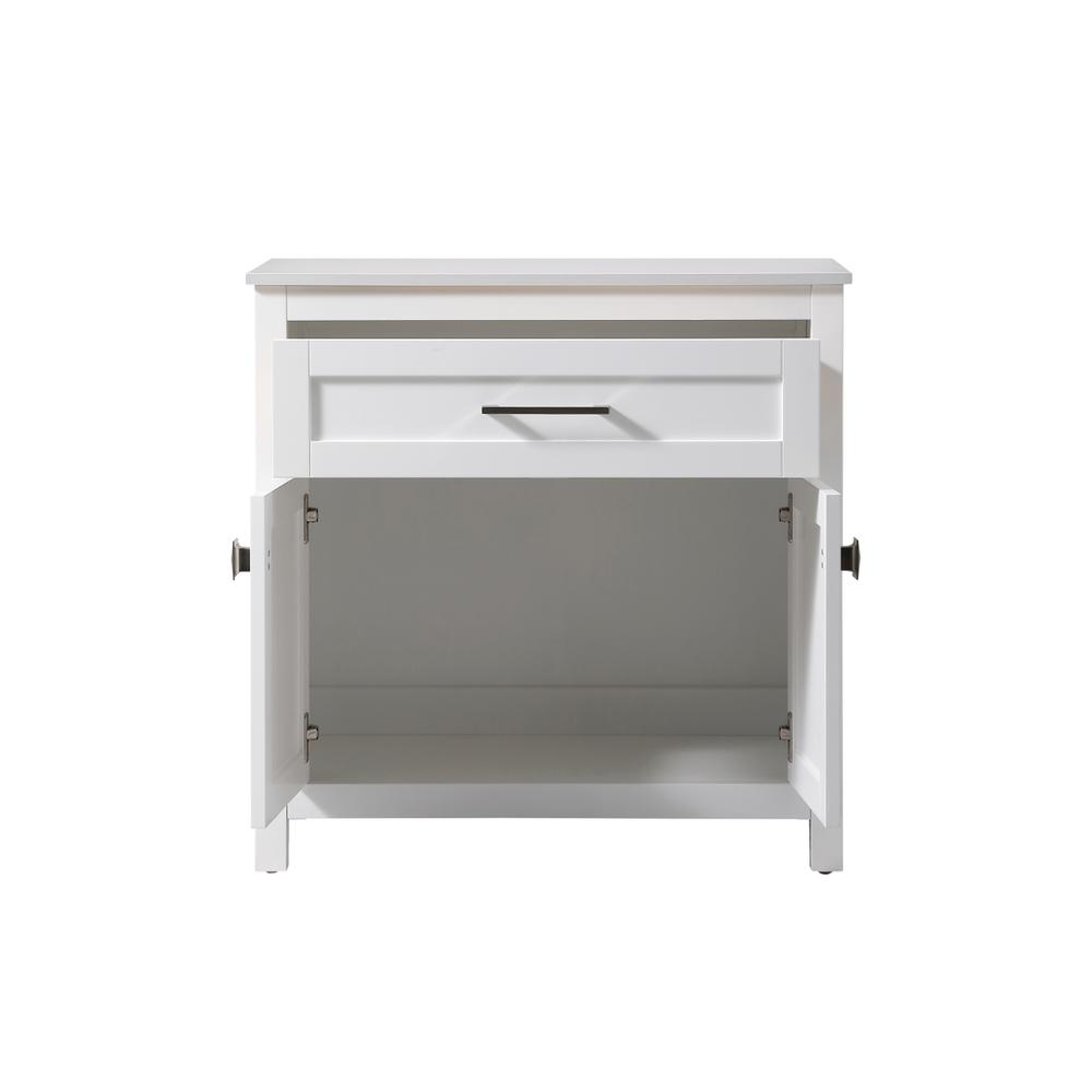 30 Inch Wide Bathroom Storage Freestanding Cabinet In White. Picture 4