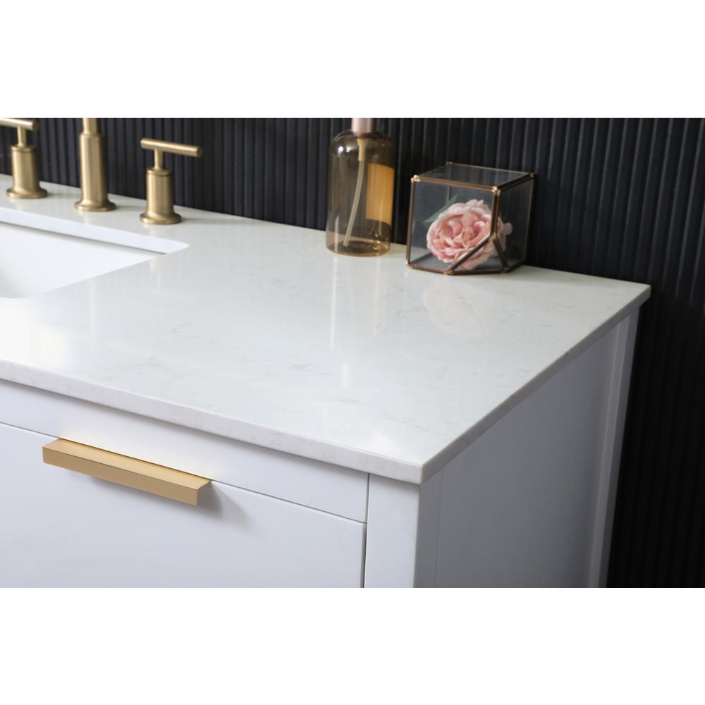54 Inch SIngle Bathroom Vanity In White. Picture 5
