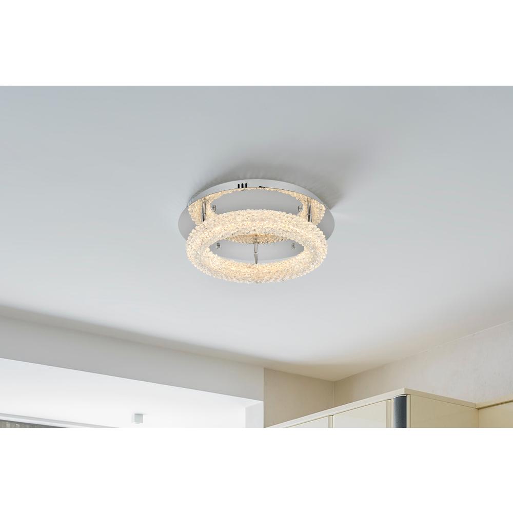 Bowen 18 inch Adjustable LED Flush Mount in Chrome. Picture 10