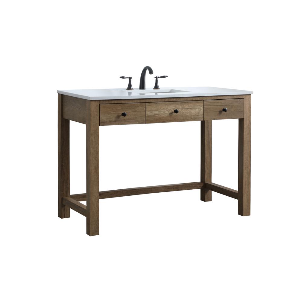 48 Inch ADA Compliant Bathroom Vanity In Natural Oak. Picture 7