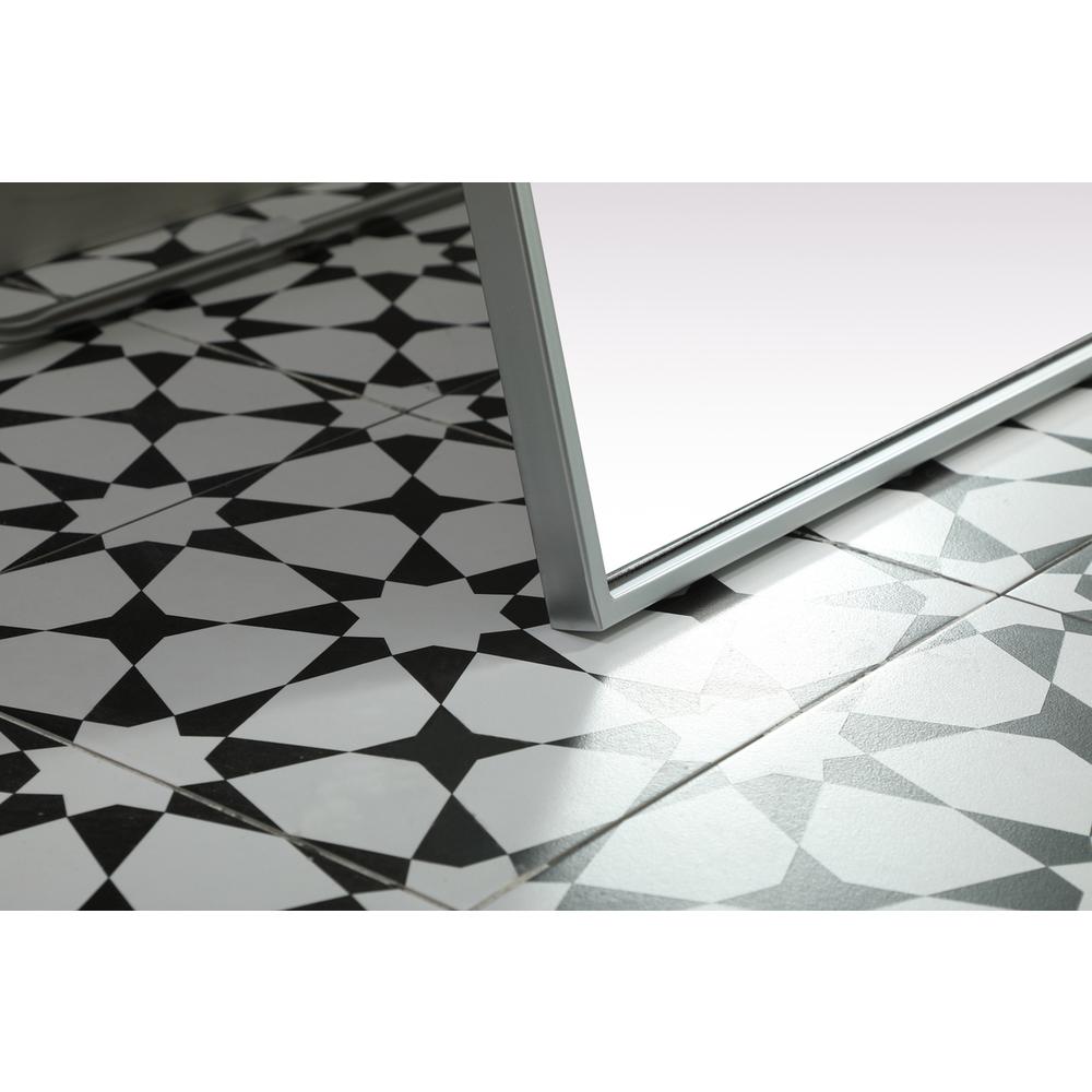 Metal Frame Arch Full Length Mirror 35x72 Inch in Silver. Picture 4