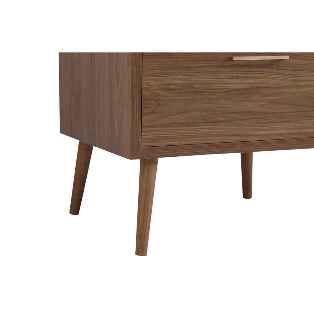 30 inch bathroom Vanity in Walnut Brown with Backsplash. Picture 13