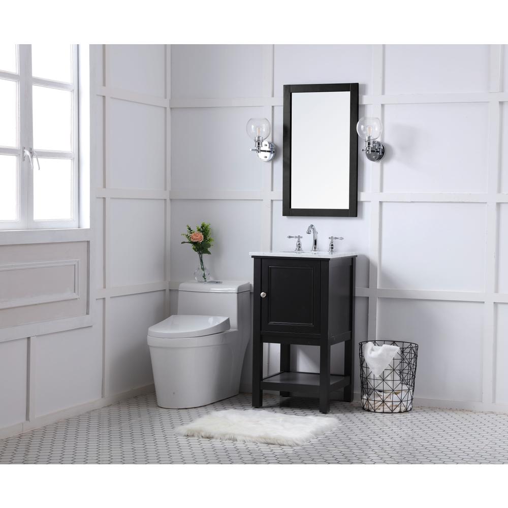19 in. Single bathroom vanity set in Black. Picture 8
