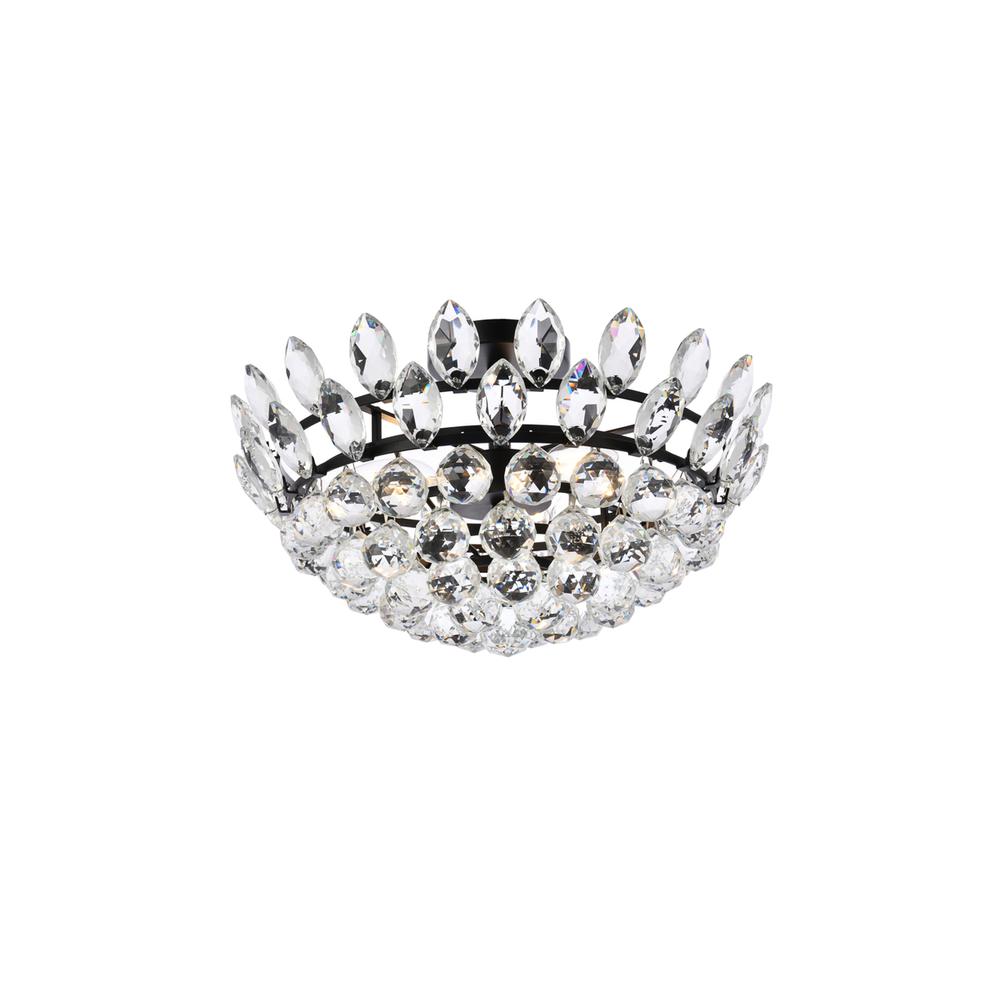 Emilia 18 inch flush mount in black. Picture 2