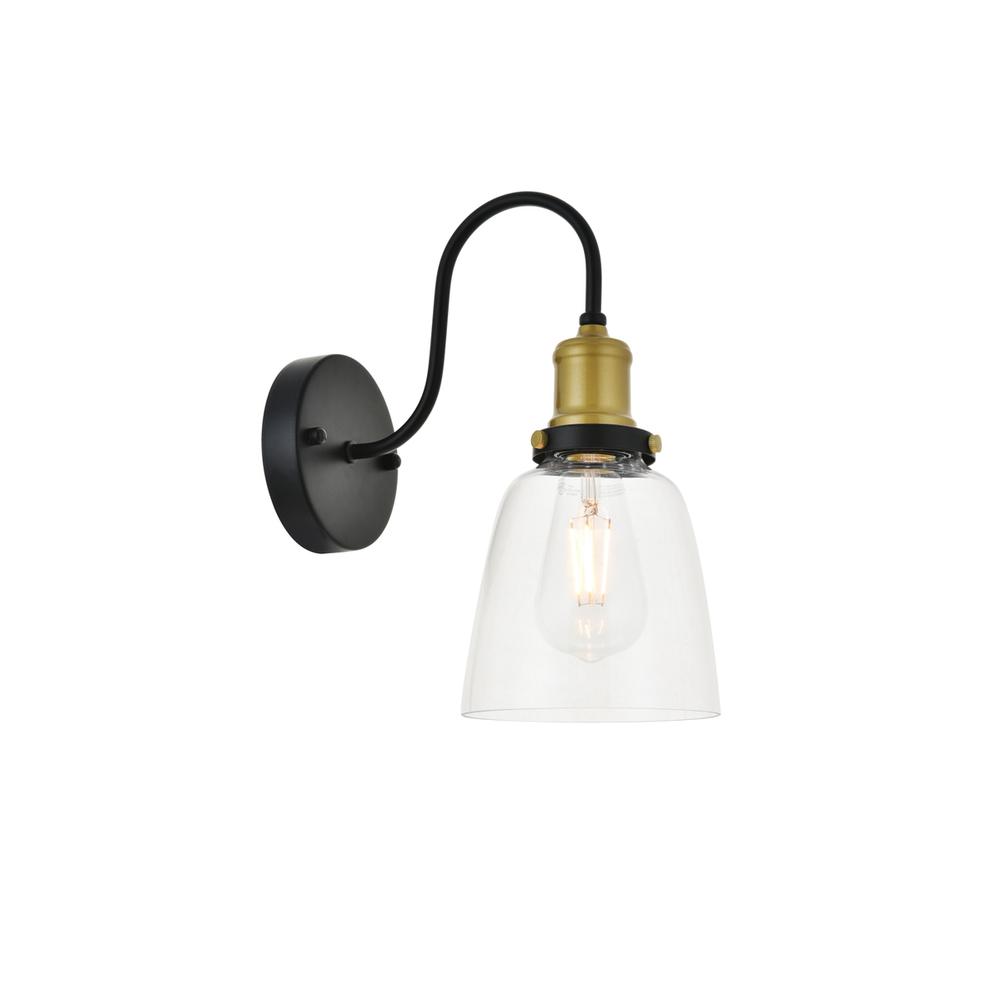 Felicity 1 light brass and black Wall Sconce. Picture 3