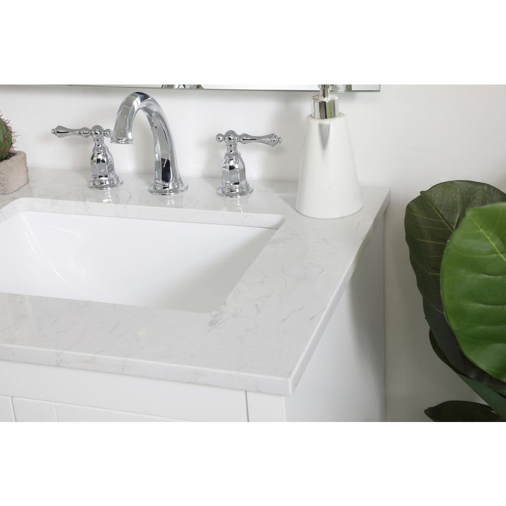 24 inch Single Bathroom Vanity in White. Picture 4
