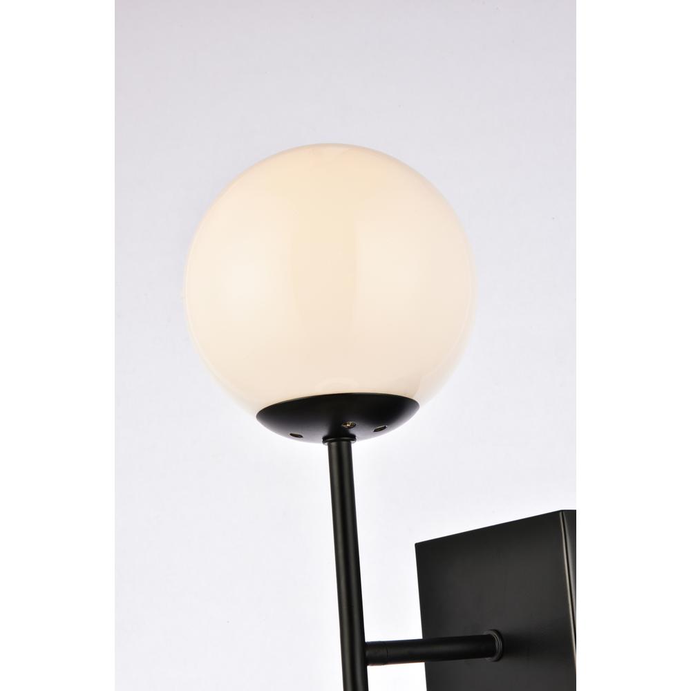 Neri 2 lights black and white glass wall sconce. Picture 3