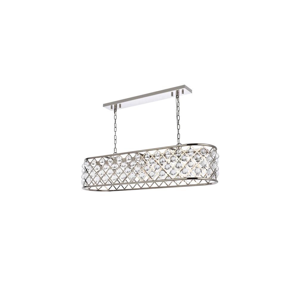 Madison 7 light polished Nickel Chandelier Clear Royal Cut Crystal. Picture 6