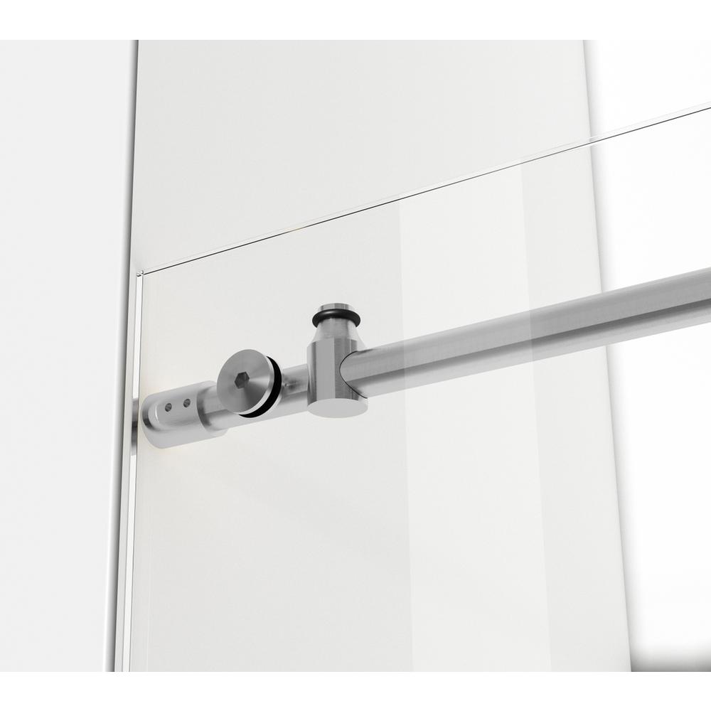 Frameless tub door 60 x 60 Brushed Nickel. Picture 7