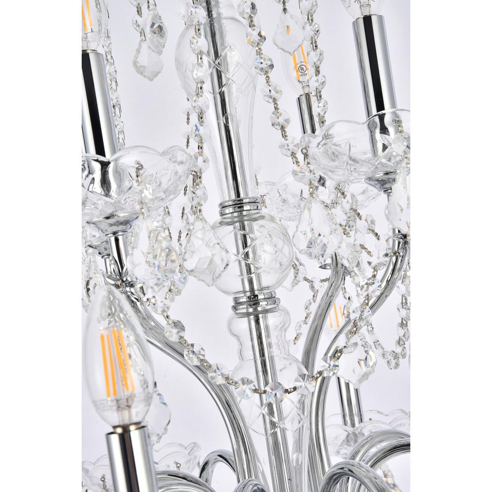 St. Francis 24 light Chrome Chandelier Clear Royal Cut Crystal. Picture 5