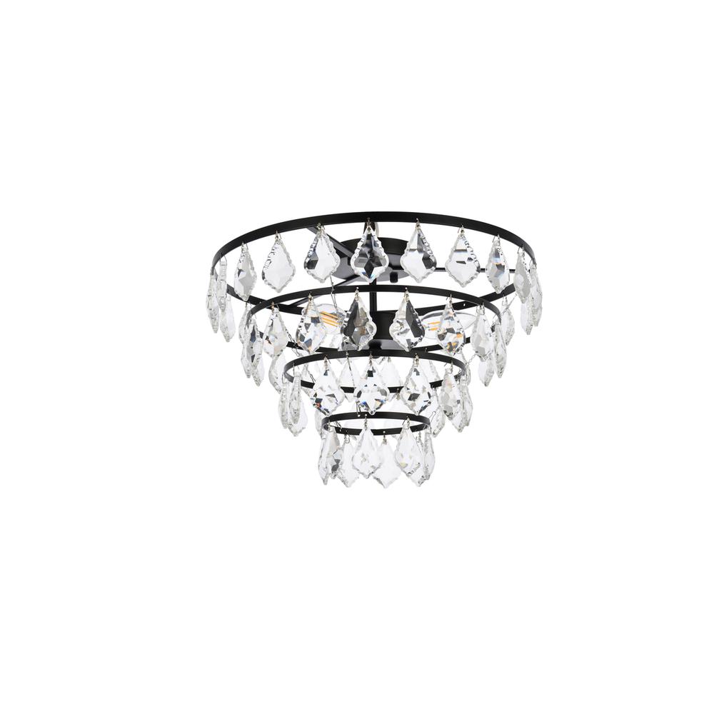 Ella 16 inch flush mount in black. Picture 6