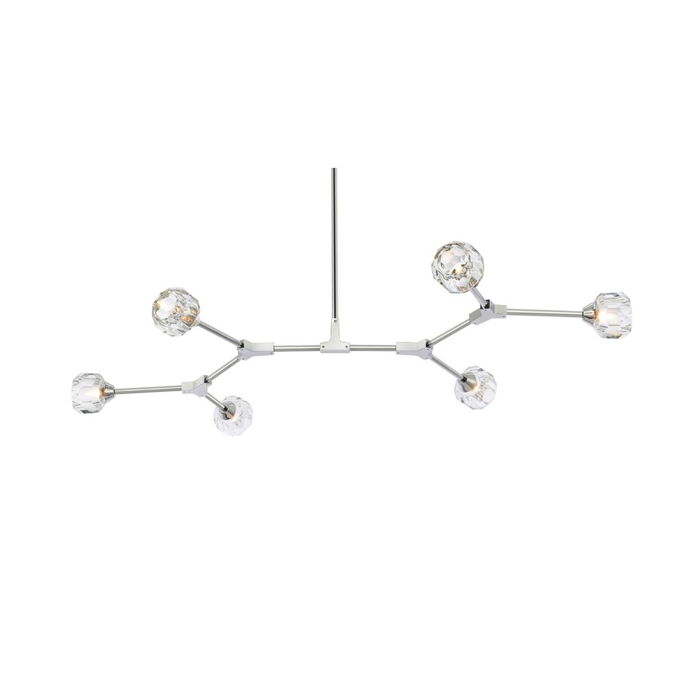 Zayne 6 Light Pendant in Chrome. Picture 2