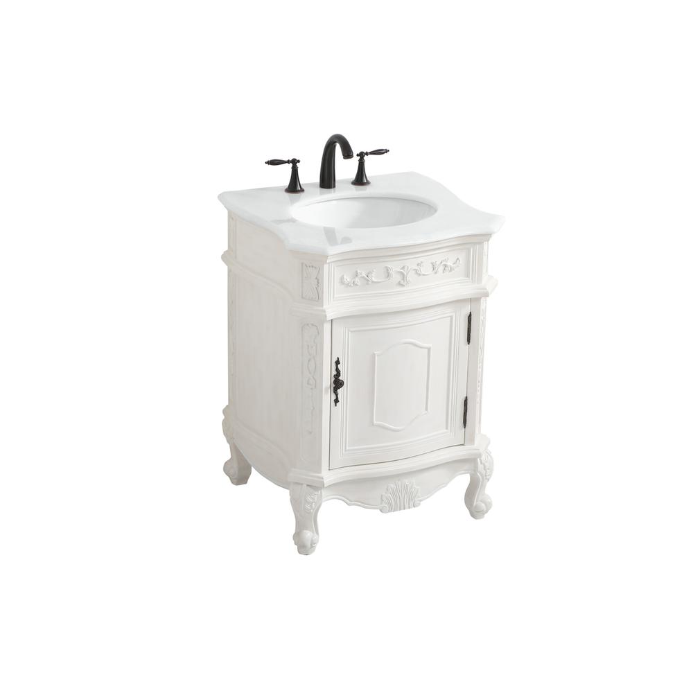 24 inch Single Bathroom vanity in antique white. Picture 8