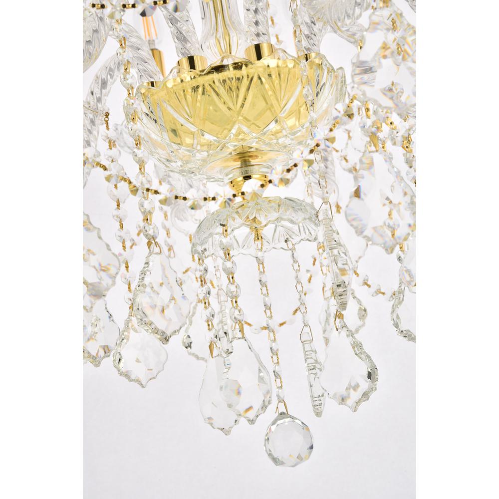 Giselle 12 light Gold Chandelier Clear Royal Cut Crystal. Picture 3