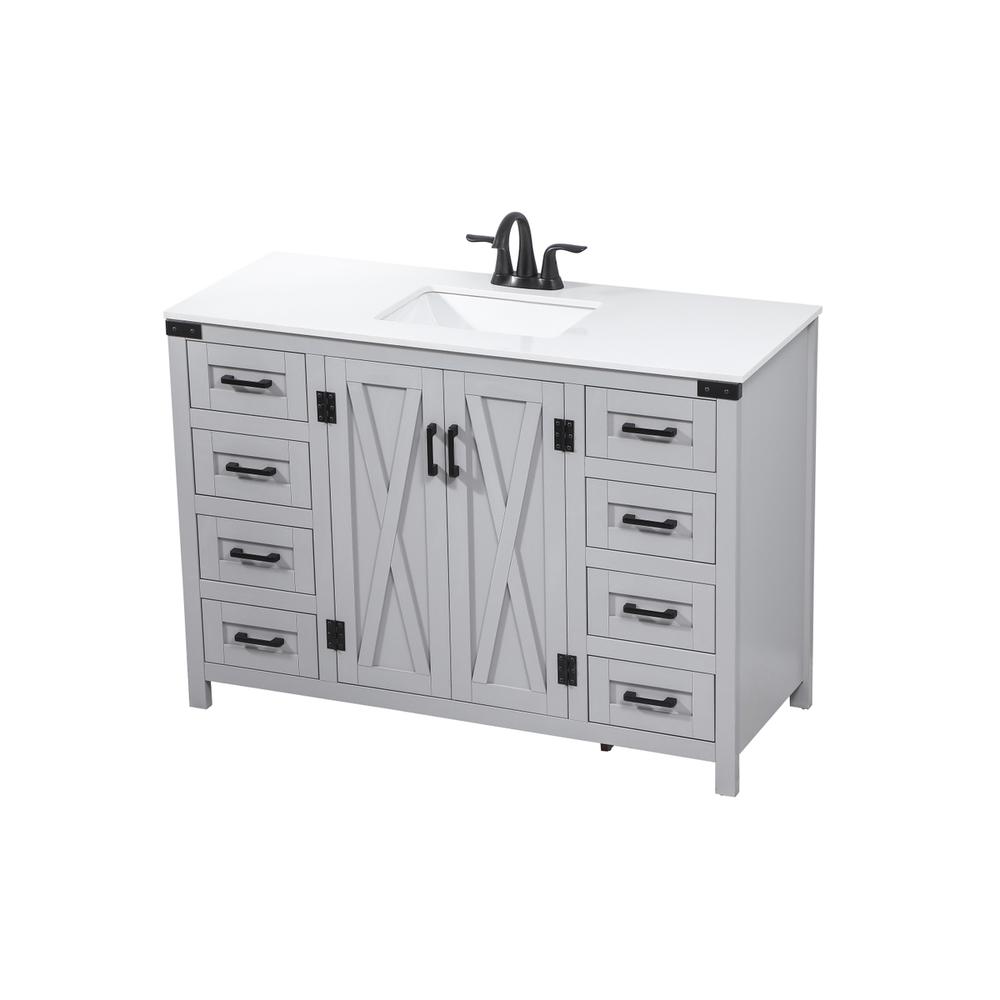 48 inch Single bathroom vanity in grey. Picture 8