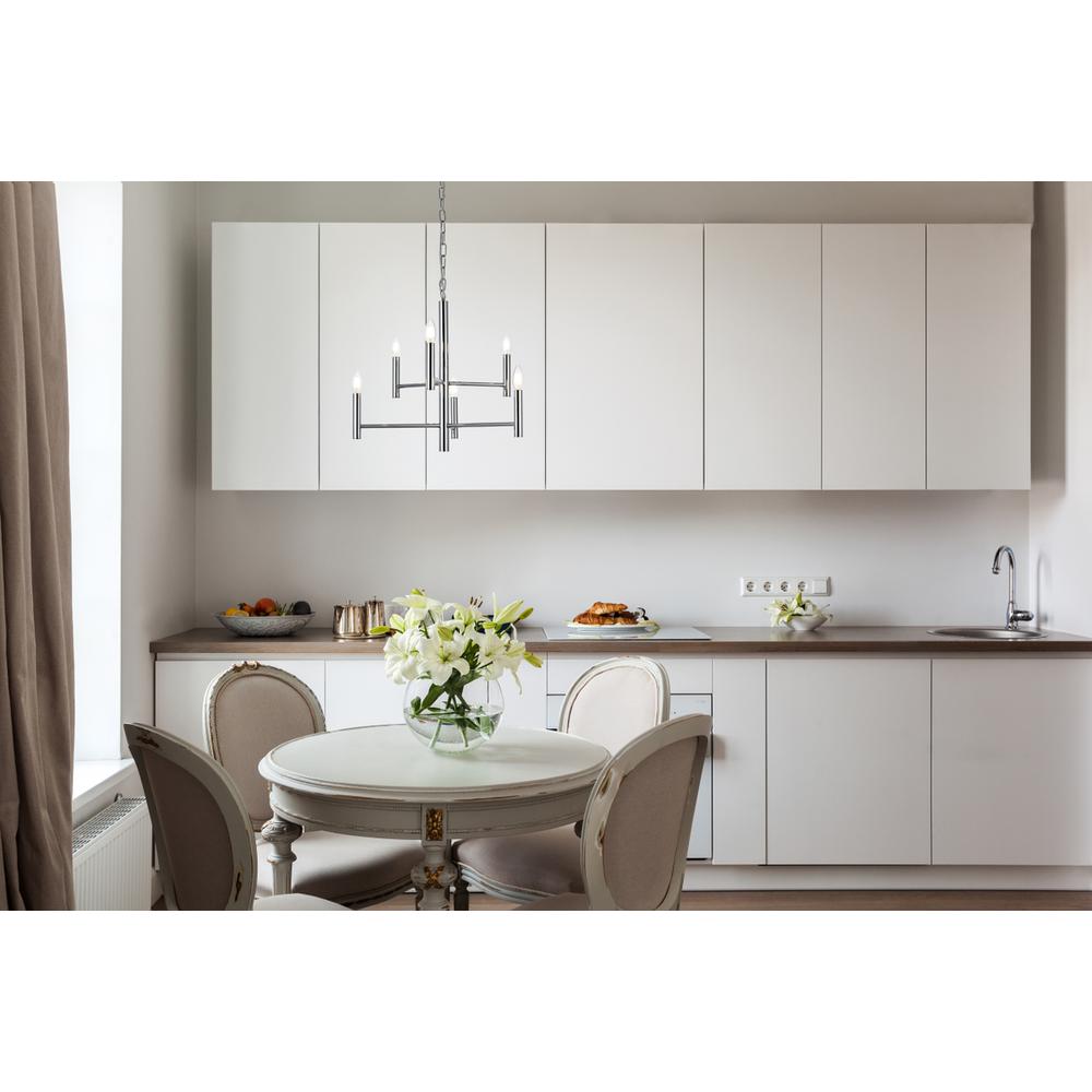Carmella 6 lights pendant in chrome. Picture 8