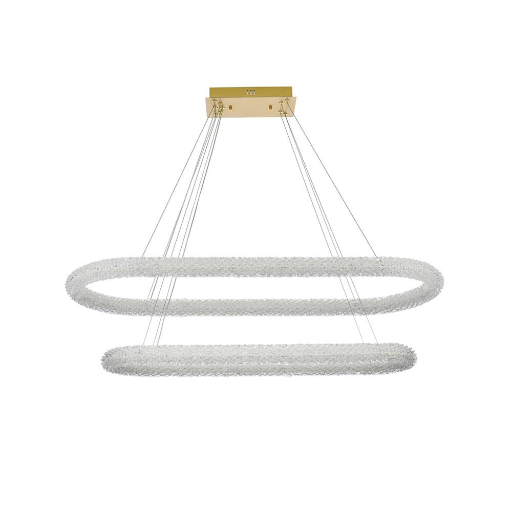 Bowen 51 inch Adjustable LED Chandelier in Satin Gold. Picture 8