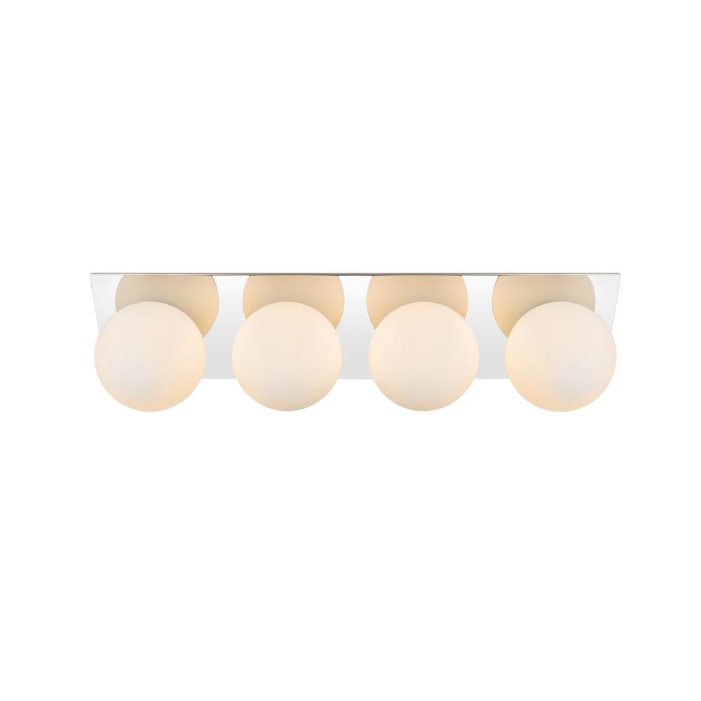Jillian 4 light Chrome and frosted white Bath Sconce. Picture 1