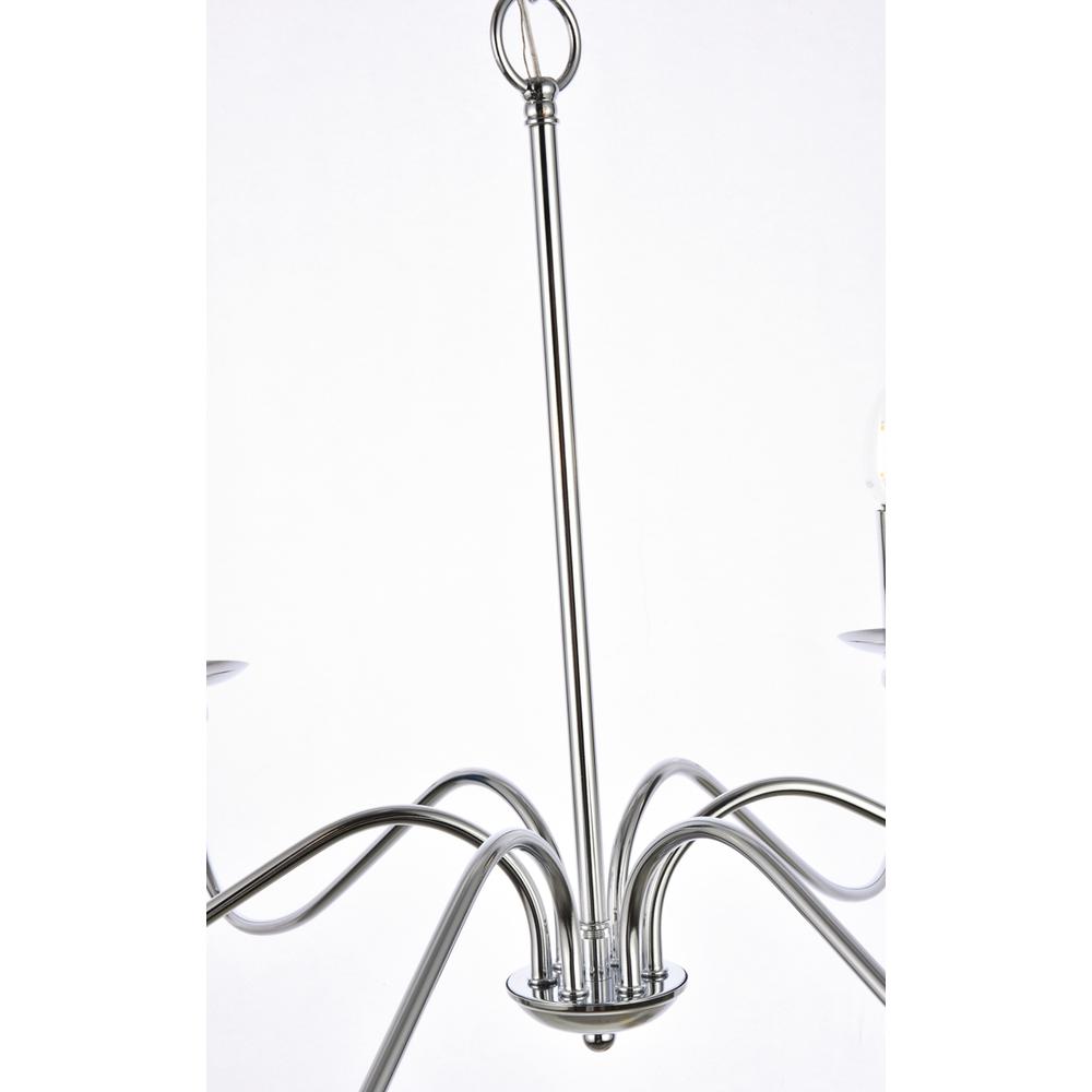 Rohan 6 lights polished nickel chandelier. Picture 4