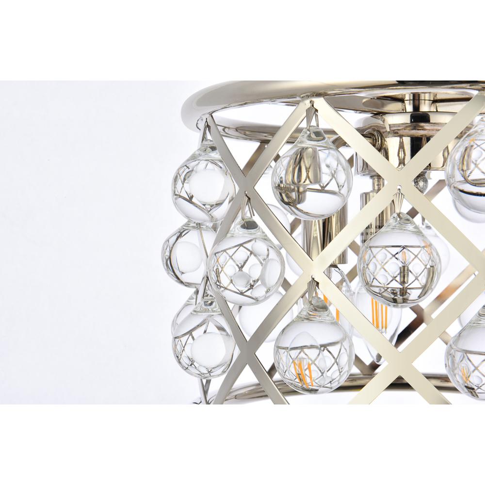 Madison 3 light polished Nickel Pendant Clear Royal Cut Crystal. Picture 5