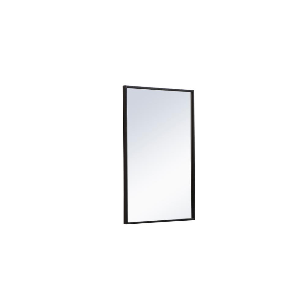 Metal frame rectangle mirror 18x28 inch in black. Picture 5