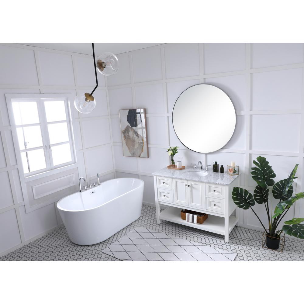 48 in. Single bathroom vanity set in White. Picture 12