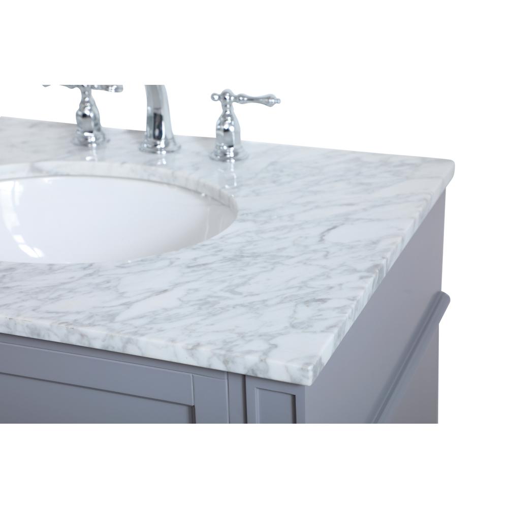 30 inch Single bathroom vanity in Grey. Picture 10