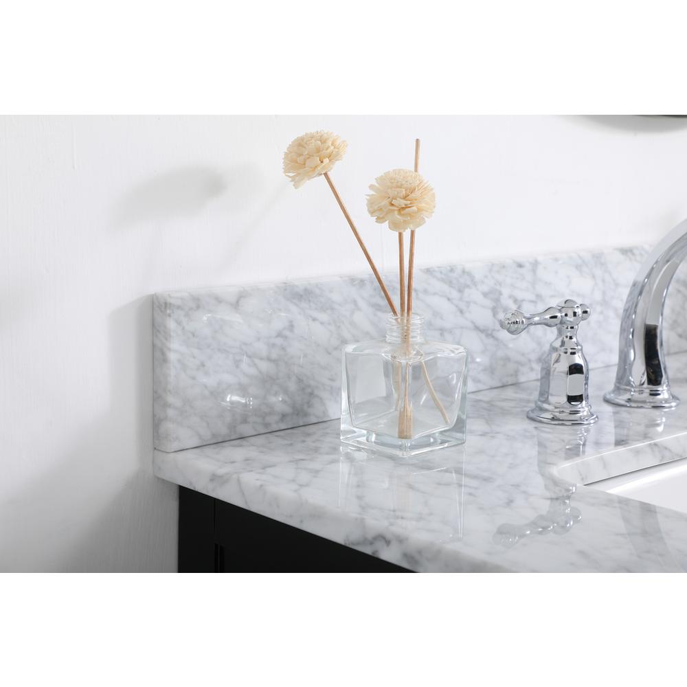 42 inch Single bathroom vanity in black with backsplash. Picture 5