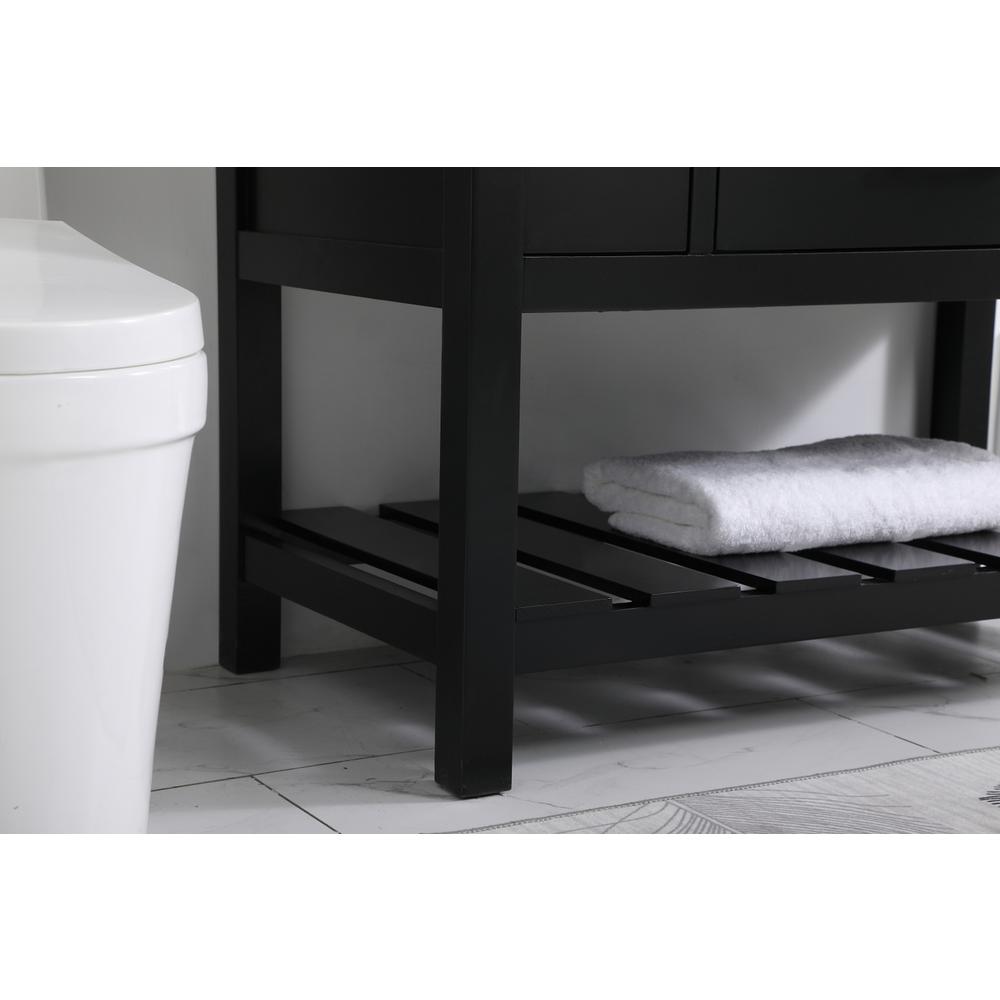 42 inch Single bathroom vanity in black with backsplash. Picture 6