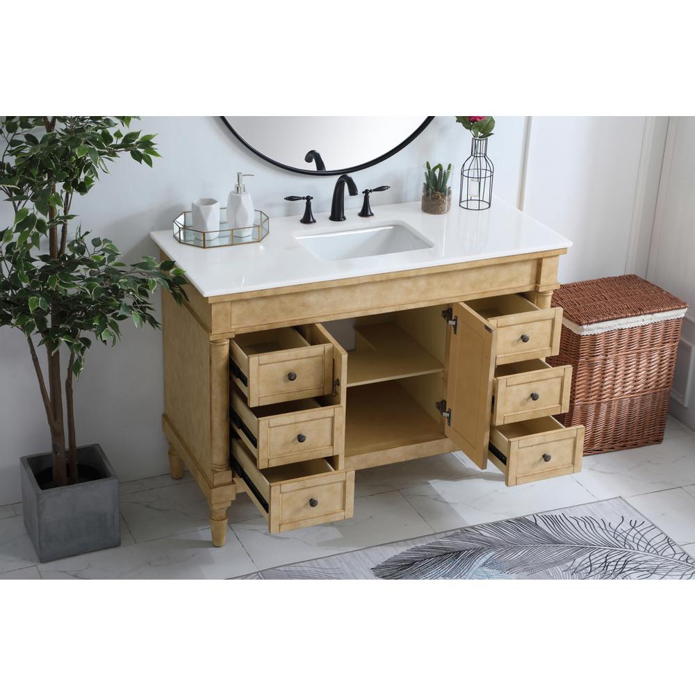 48 inch Single Bathroom vanity in Antique Beige. Picture 3
