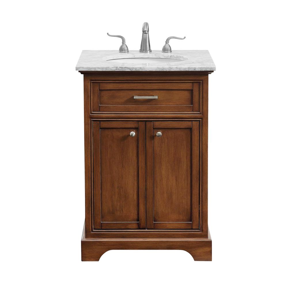 24 In. Single Bathroom Vanity Set In Teak. Picture 1