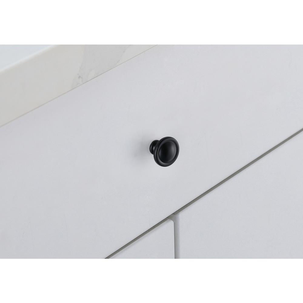 Garlande 1.2" Diameter Matte Black Mushroom Knob Multipack (Set of 10). Picture 2