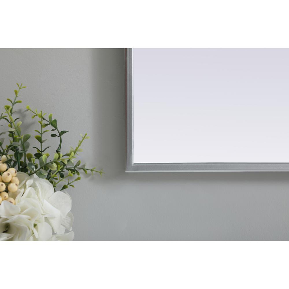 Metal Frame Arch Mirror 30x36 Inch in Silver. Picture 5