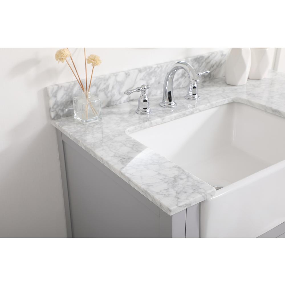 36 inch Single bathroom vanity in grey with backsplash. Picture 5