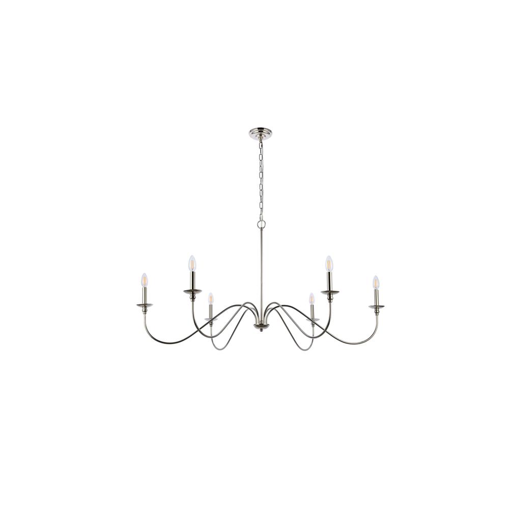Rohan 48 inch chandelier in polished nickel. Picture 6