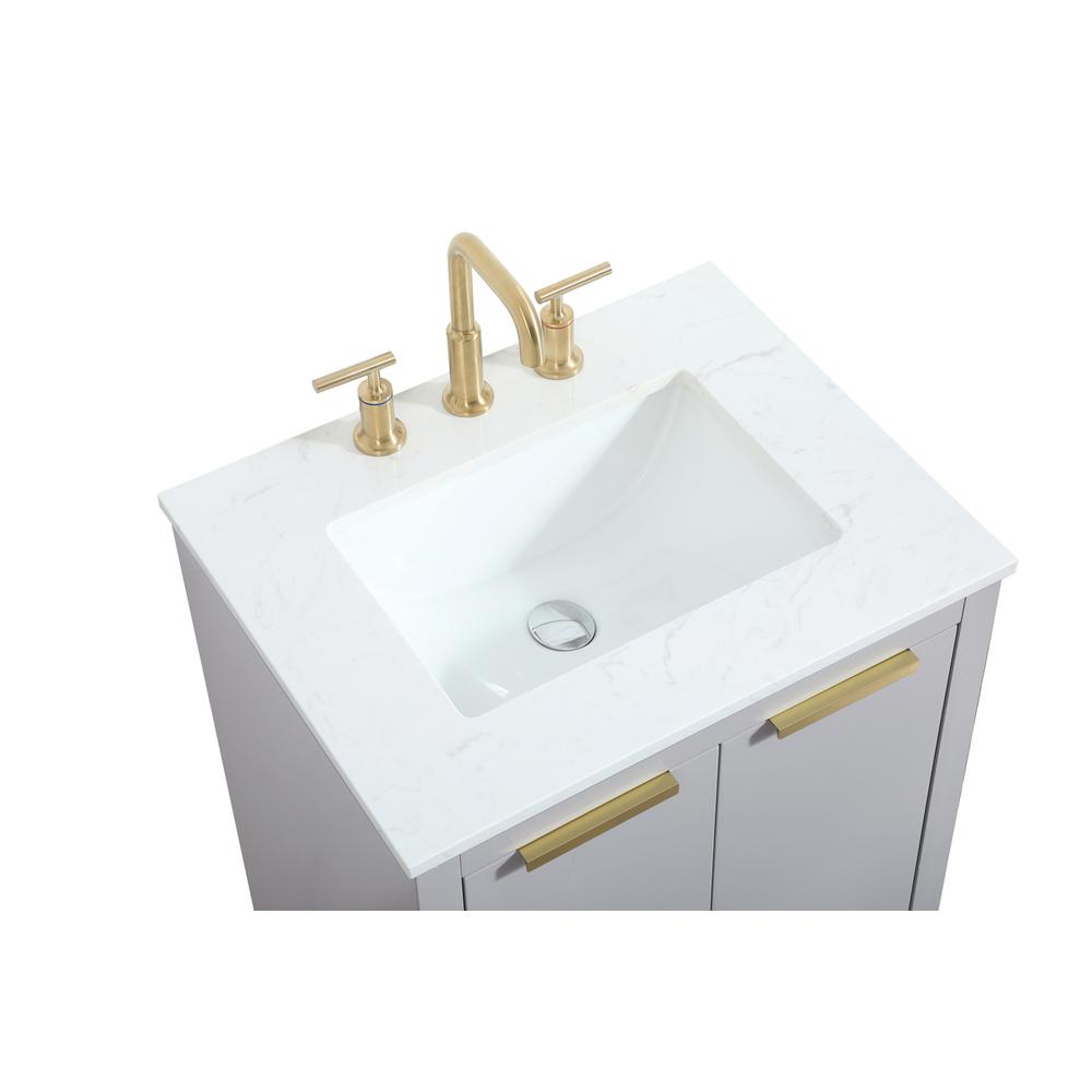 24 inch Single bathroom vanity in grey. Picture 10