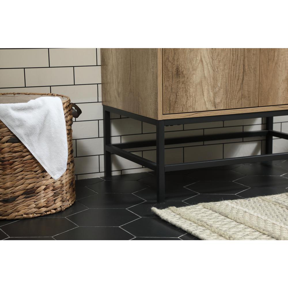 30 inch Single bathroom vanity in natural oak with backsplash. Picture 6